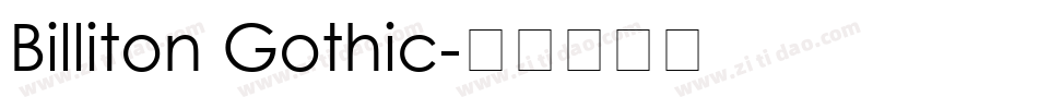 Billiton Gothic字体转换